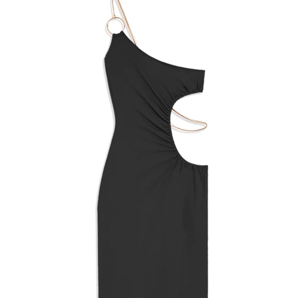 Snake chain jersey knit dress xs